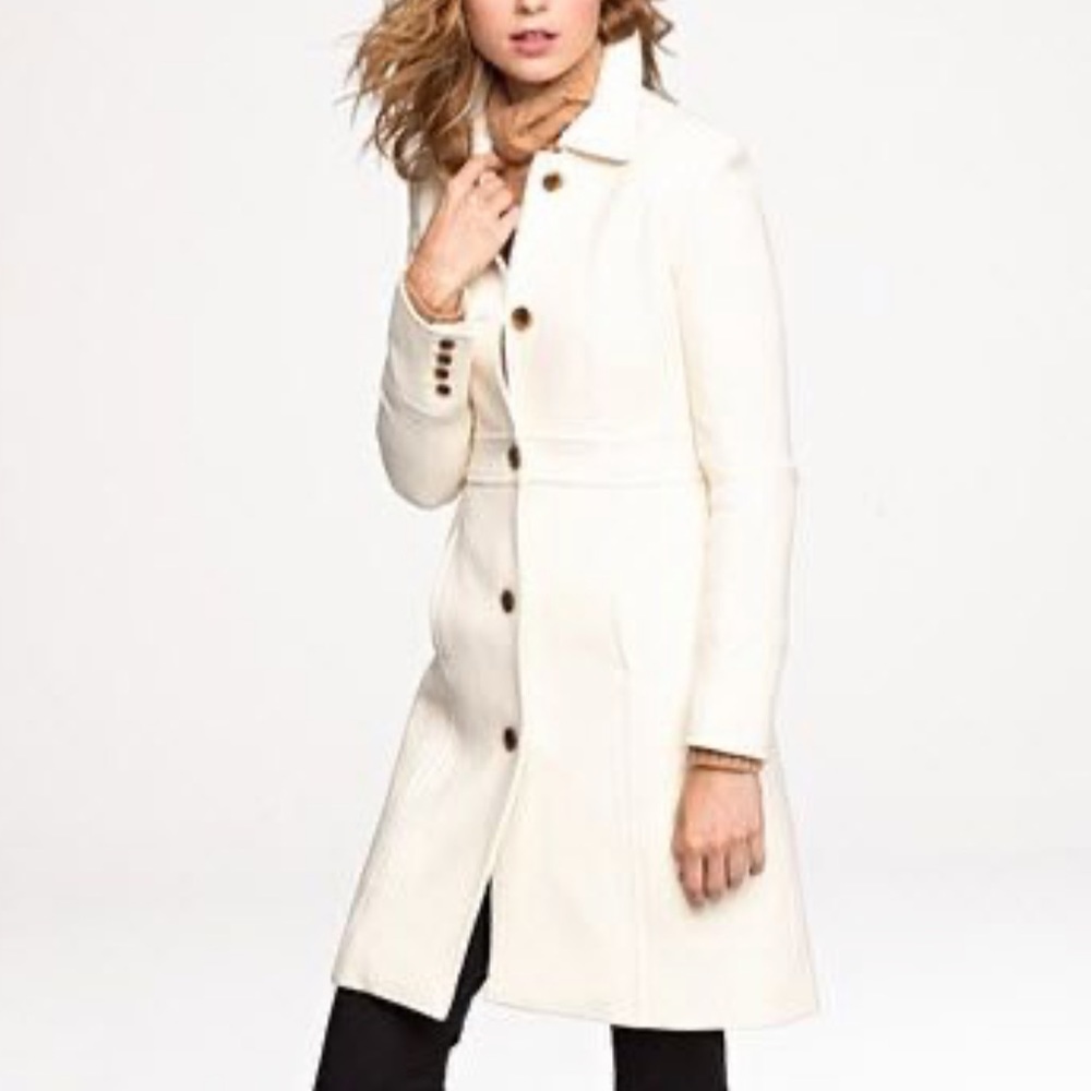 Jcrew Ivory Lady Day Coat 0P